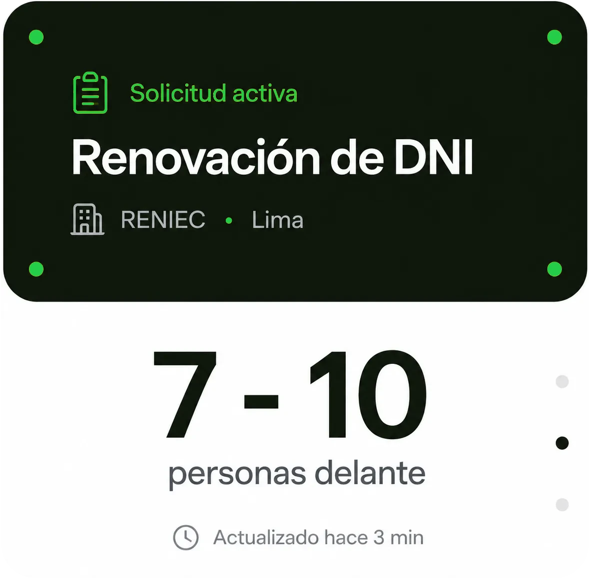 Solicitud activa — Renovación de DNI